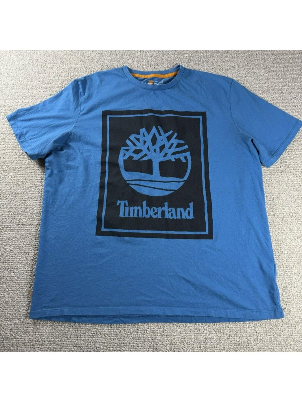 Timberland Original Large Logo T-Shirt Blue Black Men’s Size XXL